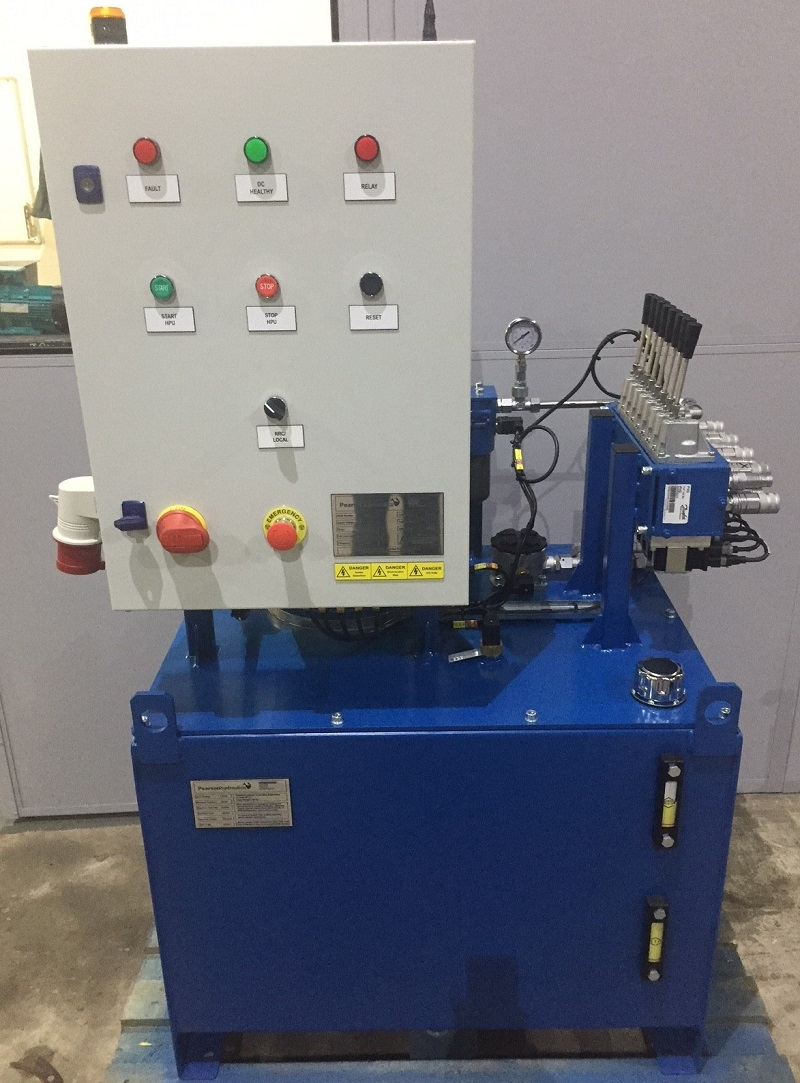 Hydraulic power unit for sea defence project