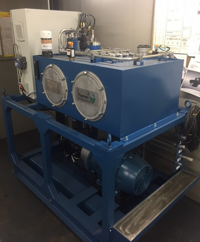 Hydraulic power unit for pressure test rig